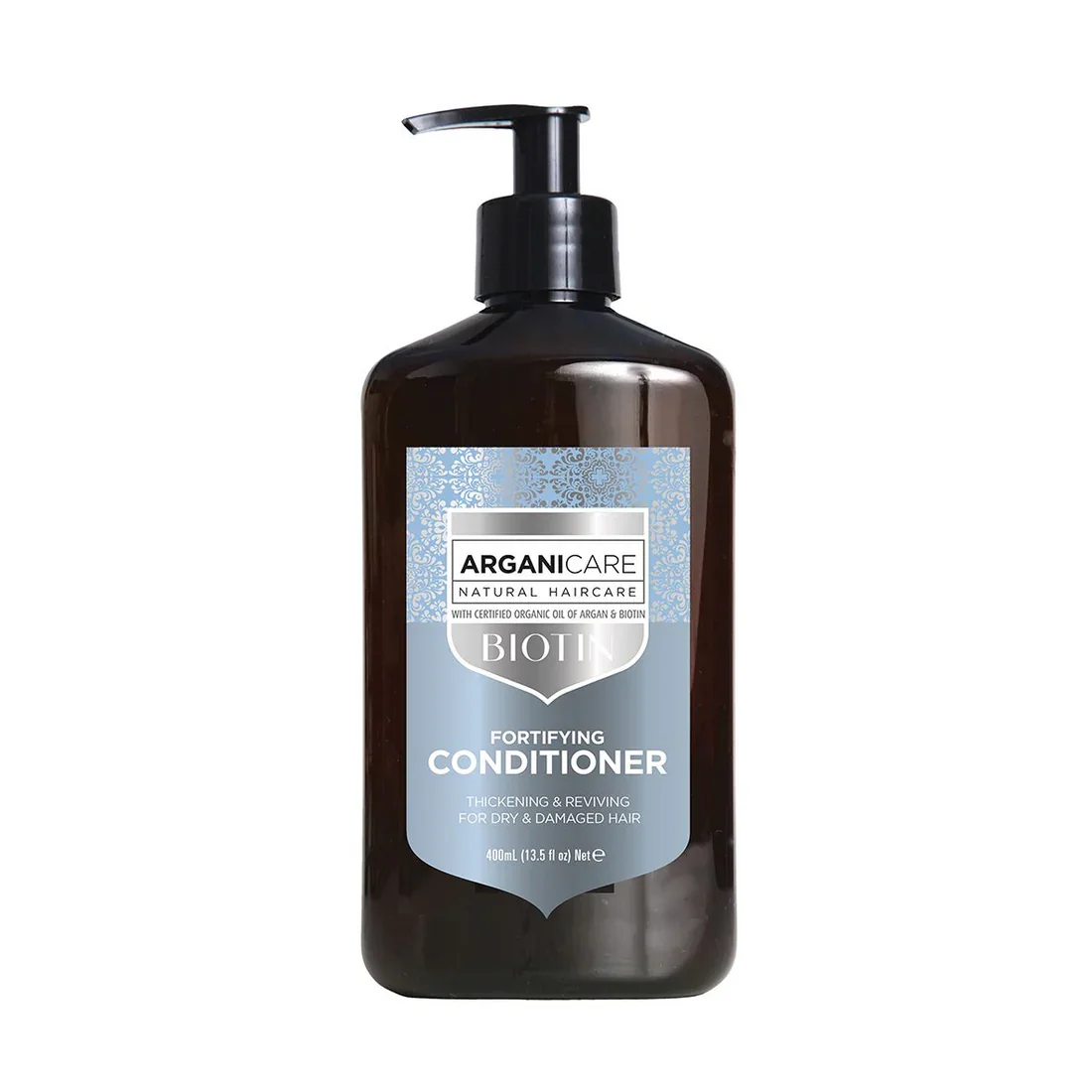 Balsam fortifiant cu biotina pentru par uscat sau deteriorat, 400ml, Arganicare