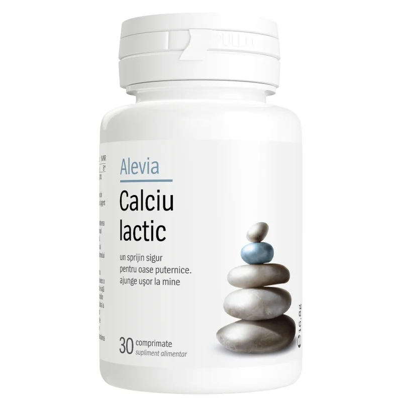 Calciu Lactic, 30 Comprimate, Alevia