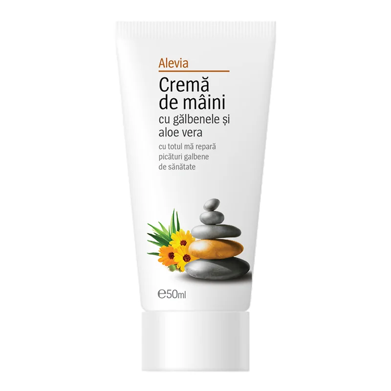 Crema De Maini Cu Galbene Si Aloe Vera, 50ML, Alevia