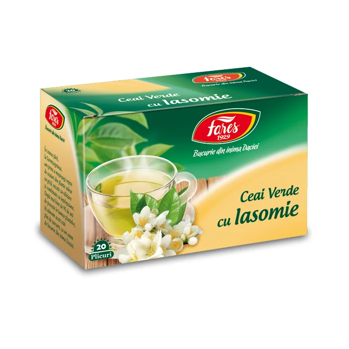 Ceai Verde Cu Iasomie, 20 Plicuri, Fares