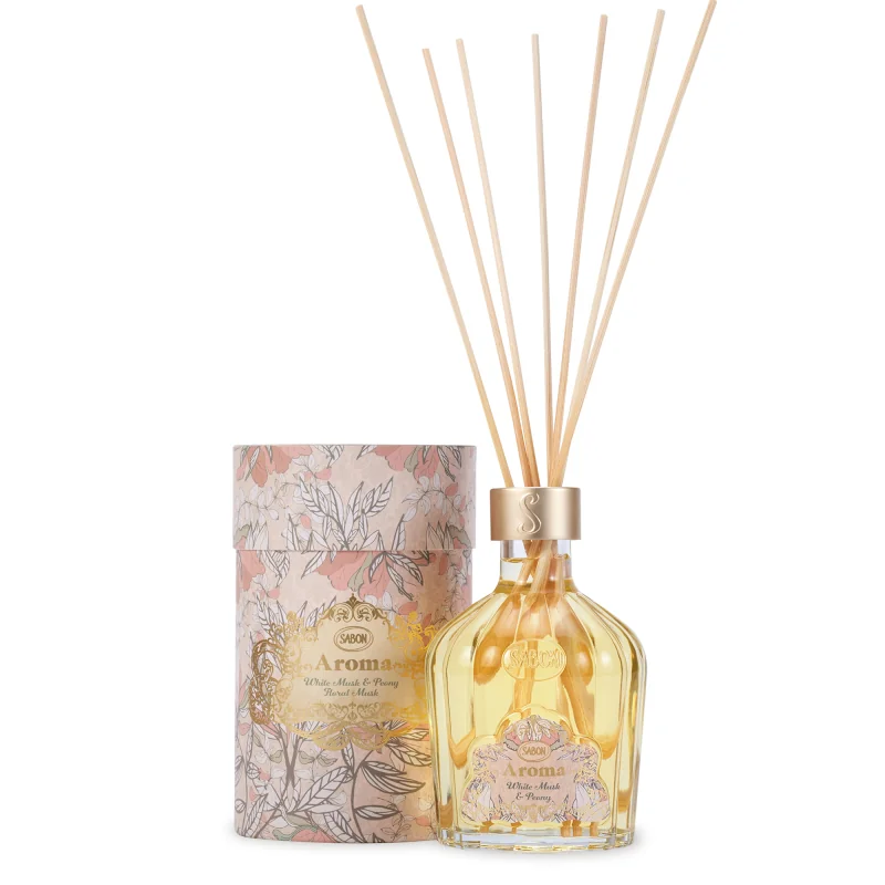 Parfum de camera White Musk & Bujor, 245ml, Sabon