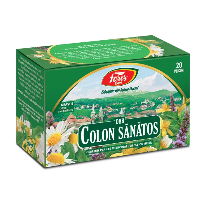 Ceai Colon Sanatos D88, 20 Plicuri, Fares