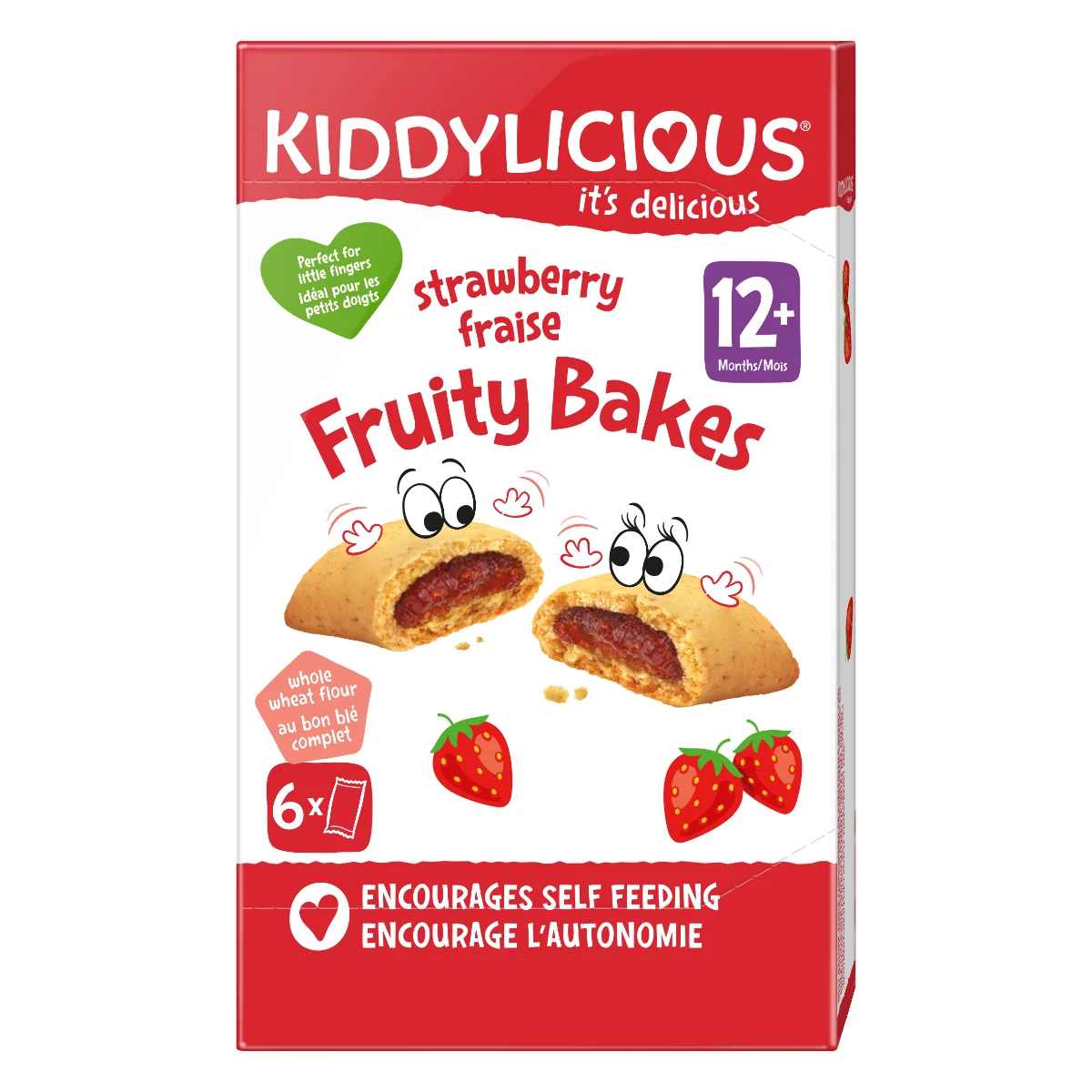 Biscuiti moi cu capsuni +12 luni, 132g, Kiddylicious
