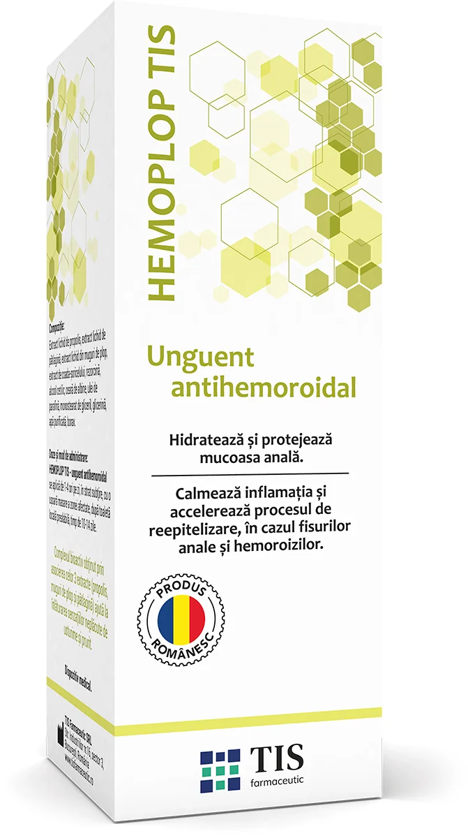 Unguent Antihemoroidal HemoplopTIS, 50ml, Tis Farmaceutic
