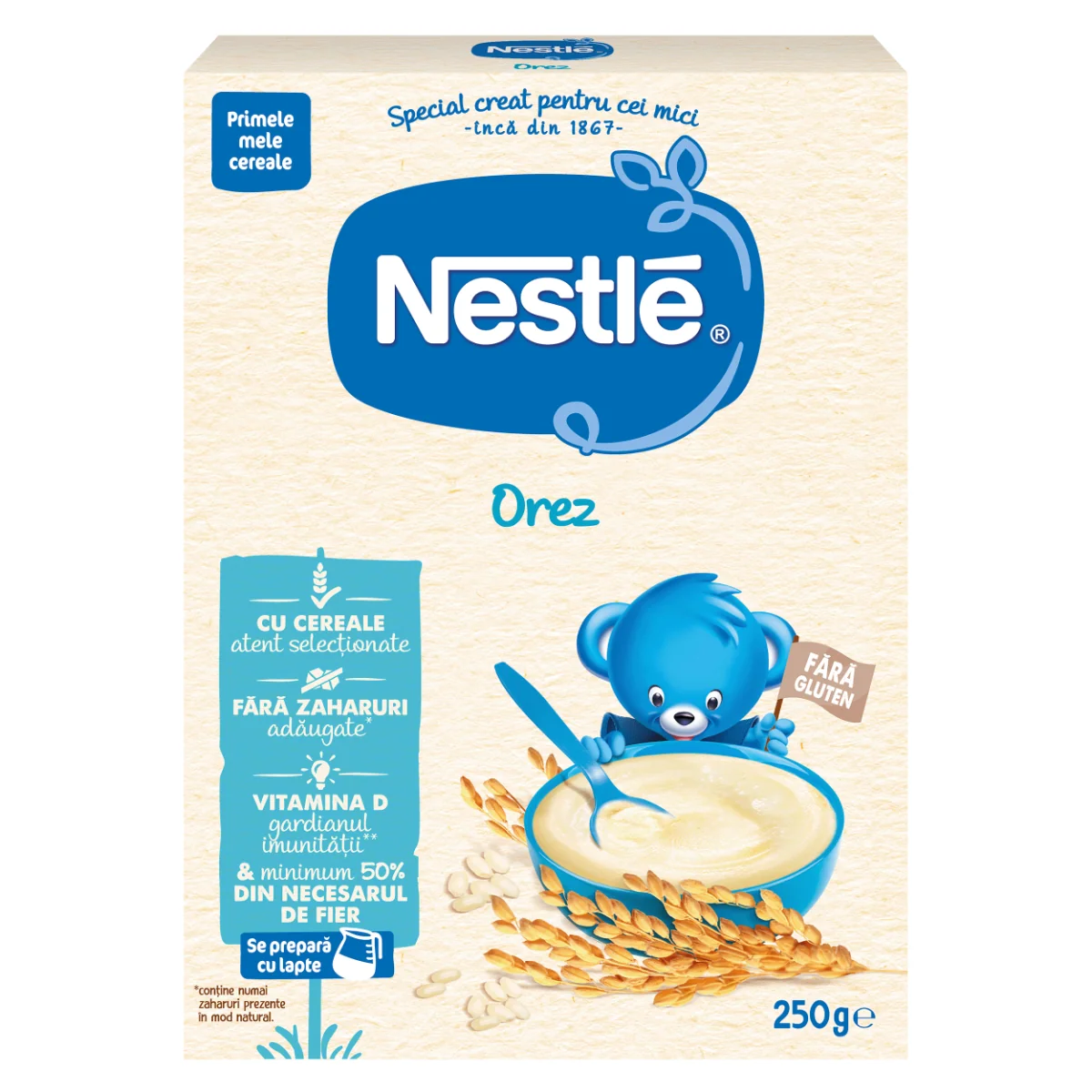 Cereale Pe Baza De Orez Incepand De La 6 Luni, 250g, Nestle