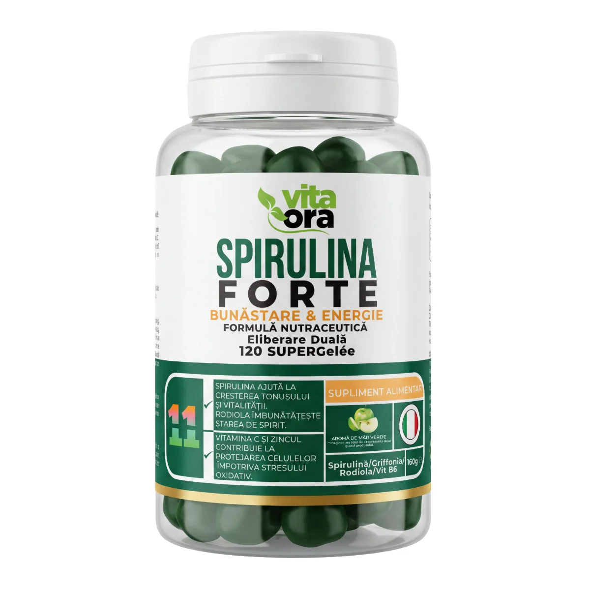 Spirulina forte, 120 jeleuri, Vita Ora