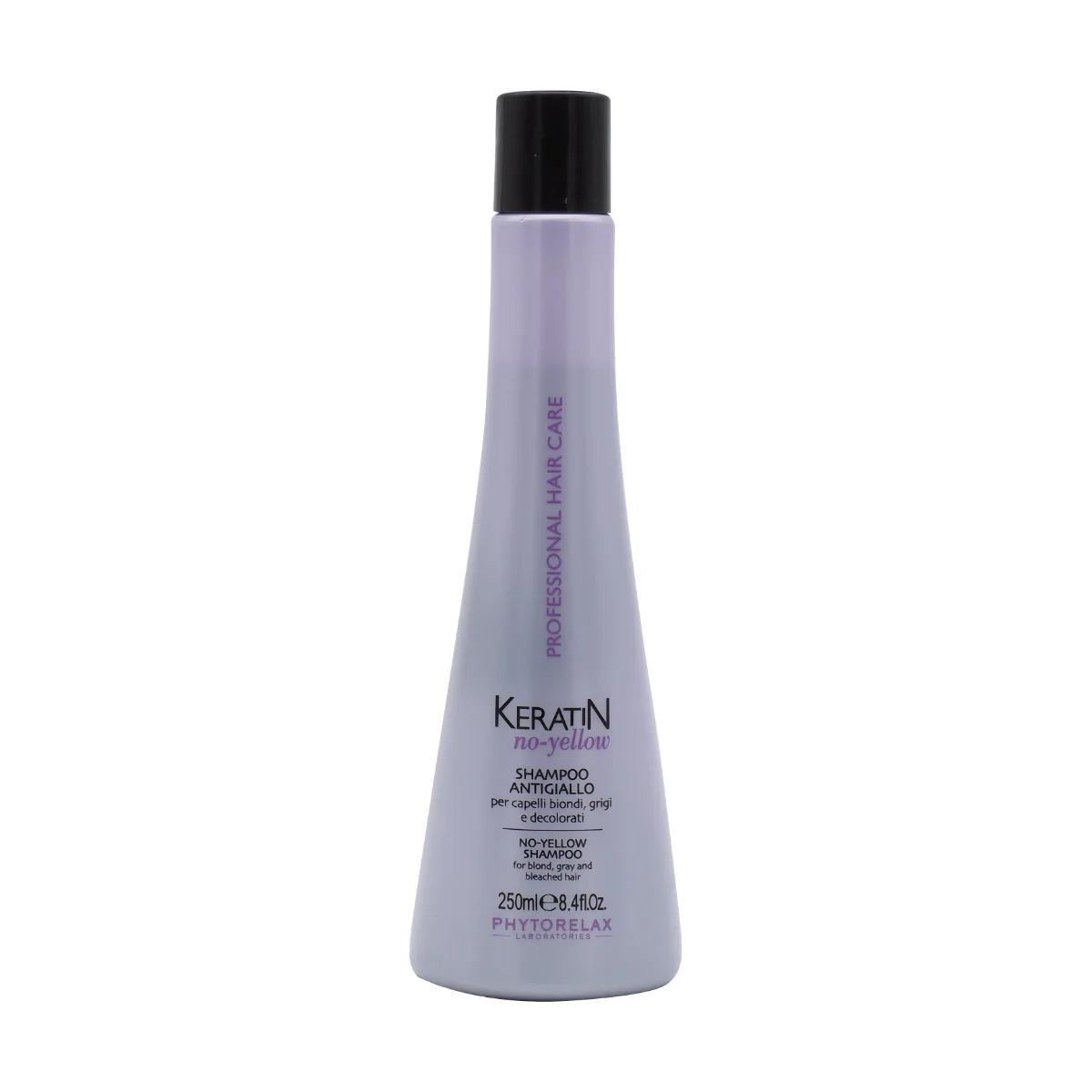 Sampon pentru par blond decolorat si grizonat No Yellow, 250ml, Phytorelax