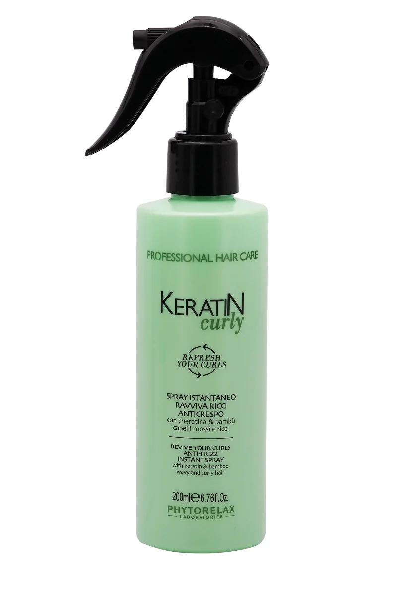 Spray instant pentru par cret si ondulat anti-frizz cu keratina, 150ml, Phytorelax