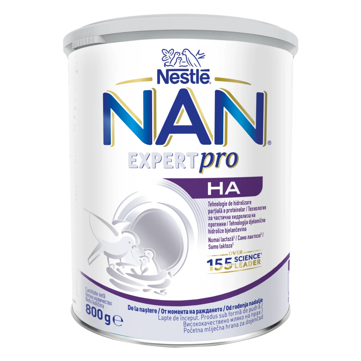 Lapte praf de inceput pentru bebelusi NAN HA de la nastere, 800g, Nestle