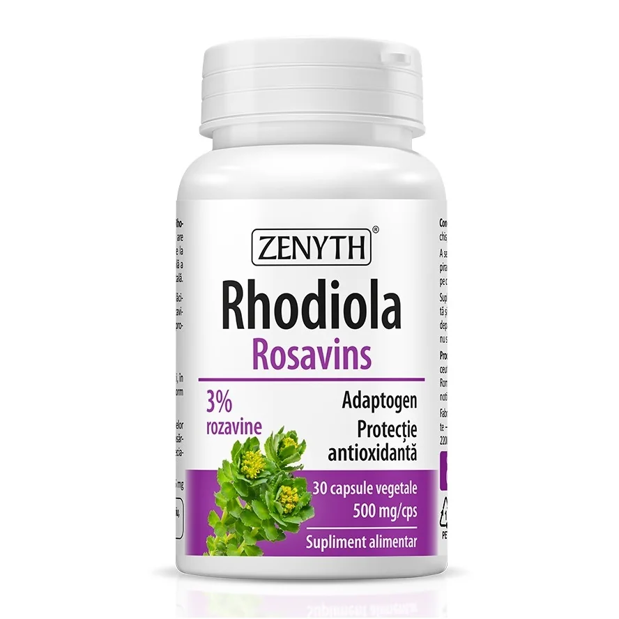 Rhodiola Rosavins 500mg, 30 Capsule Vegetale, Zenyth