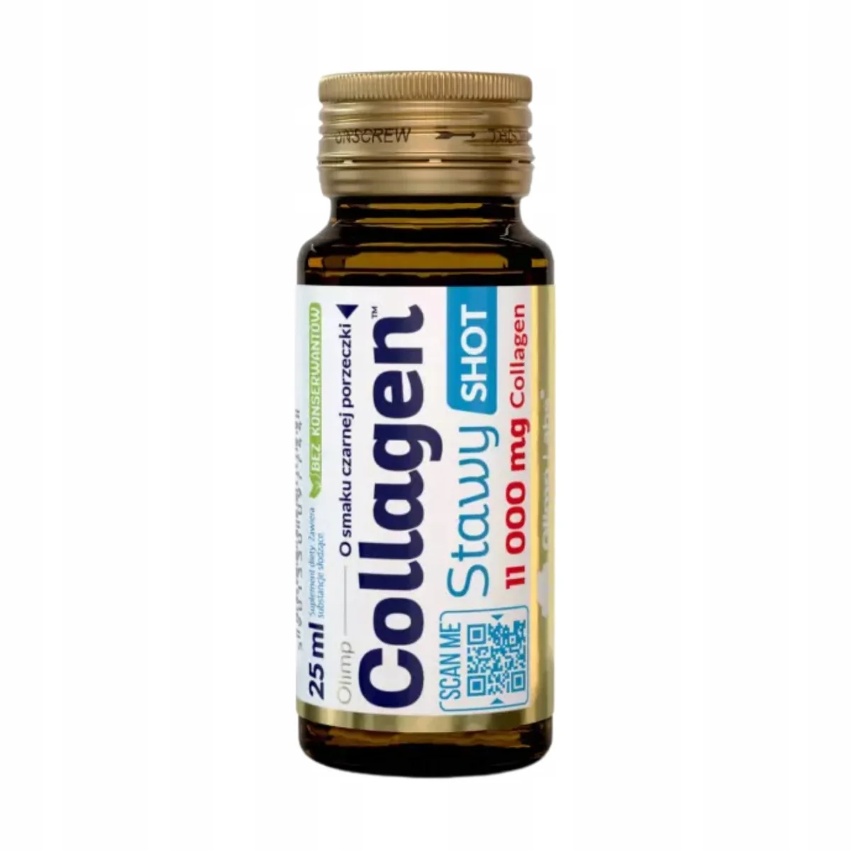 Colagen pentru articulatii hidrolizat Shot cu aroma de coacaze negre, 25ml, Olimp Labs