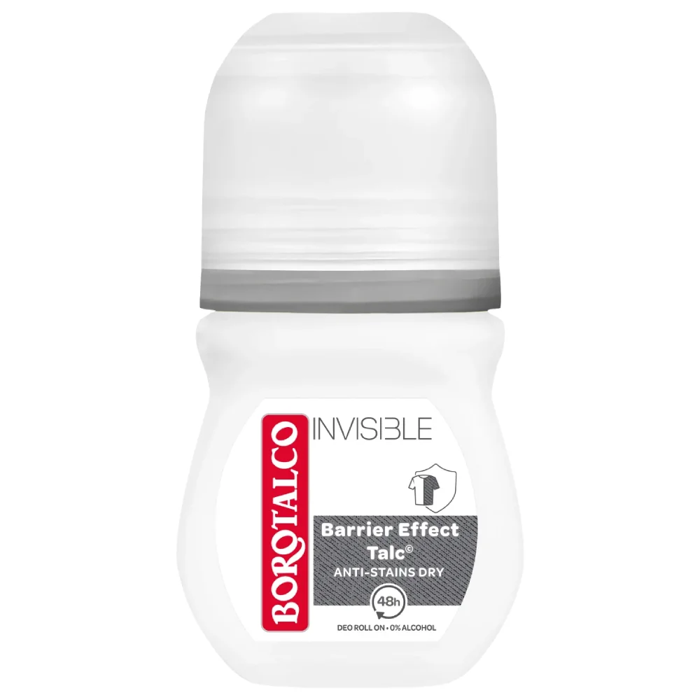 Deodorant Roll-On Invisible, 50 ml, Borotalco