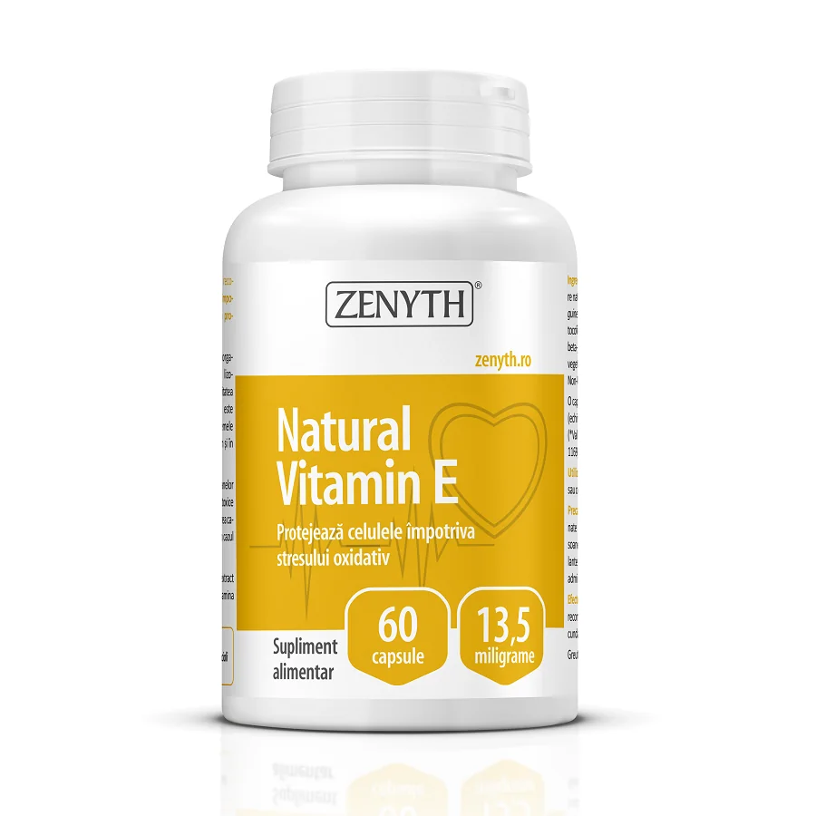 Natural Vitamina E, 60 Capsule, Zenyth