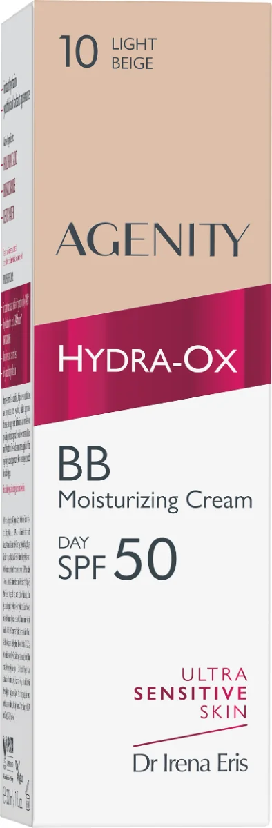 Crema BB Hydra-Ox SPF50 Light Beige 10, 30ml, Agenity