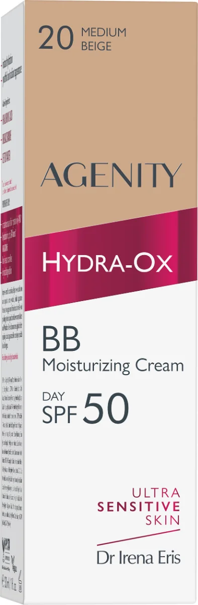 Crema BB Hydra-Ox SPF50 Medium Beige 20, 30ml, Agenity