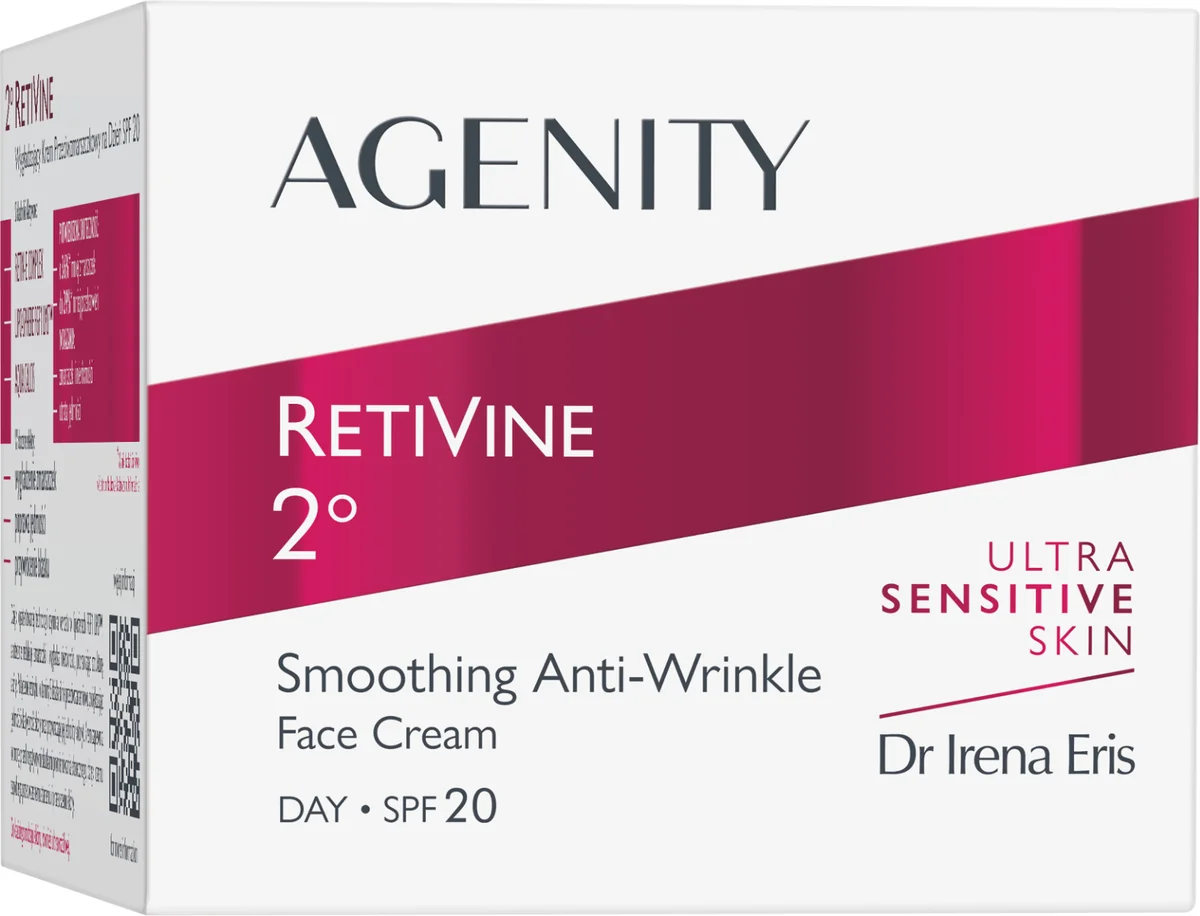 Crema de zi antirid cu efect de netezire RetiVine 2 SPF20, 50ml, Agenity