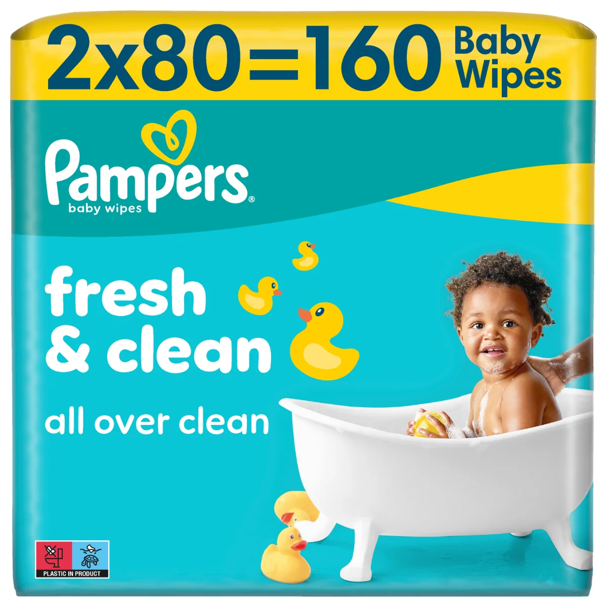 Servetele umede Fresh Clean, 160 bucati, Pampers