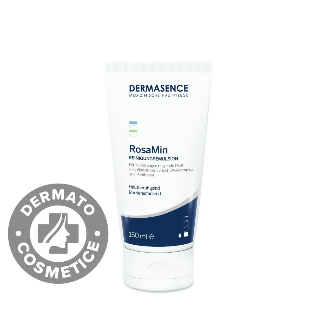 Emulsie de curatare pentru ten reactiv cu rozacee RosaMin, 150ml, Dermasence