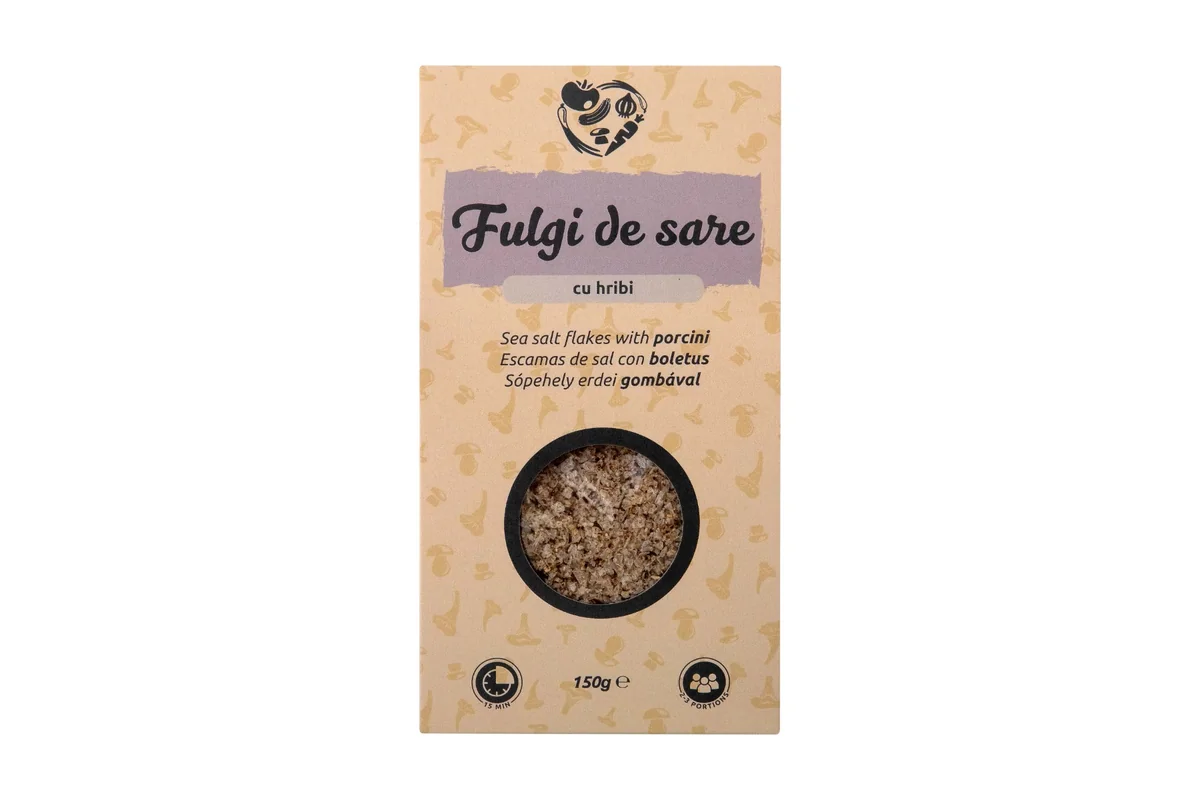 Fulgi de sare cu hribi, 150g, Ecotravio