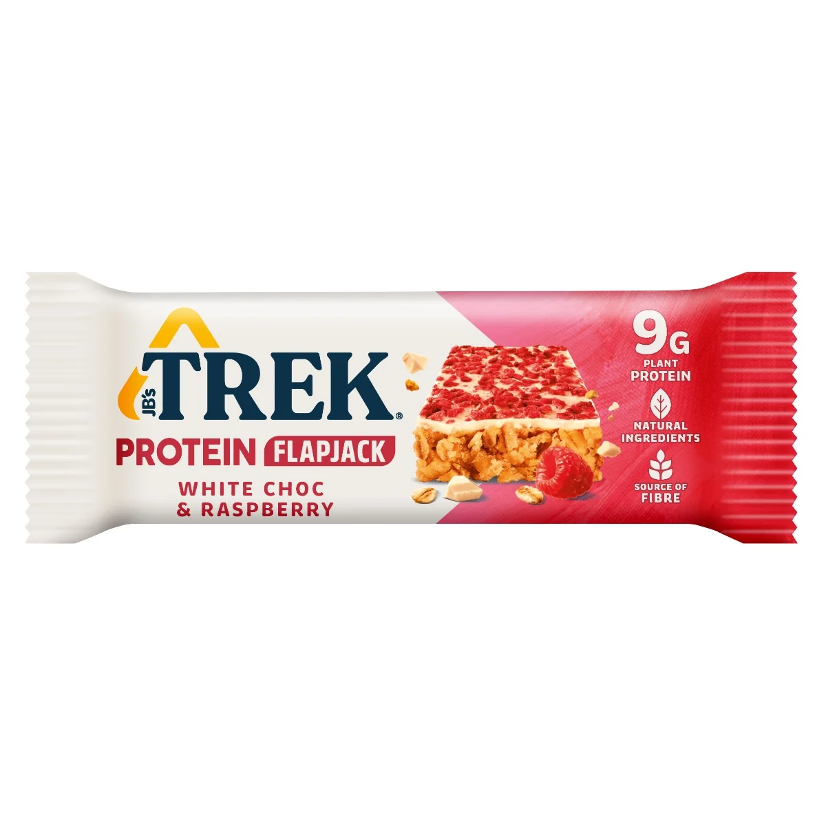 Baton cu aroma de cicolata alba si zmeura cu proteine, 50g, Trek