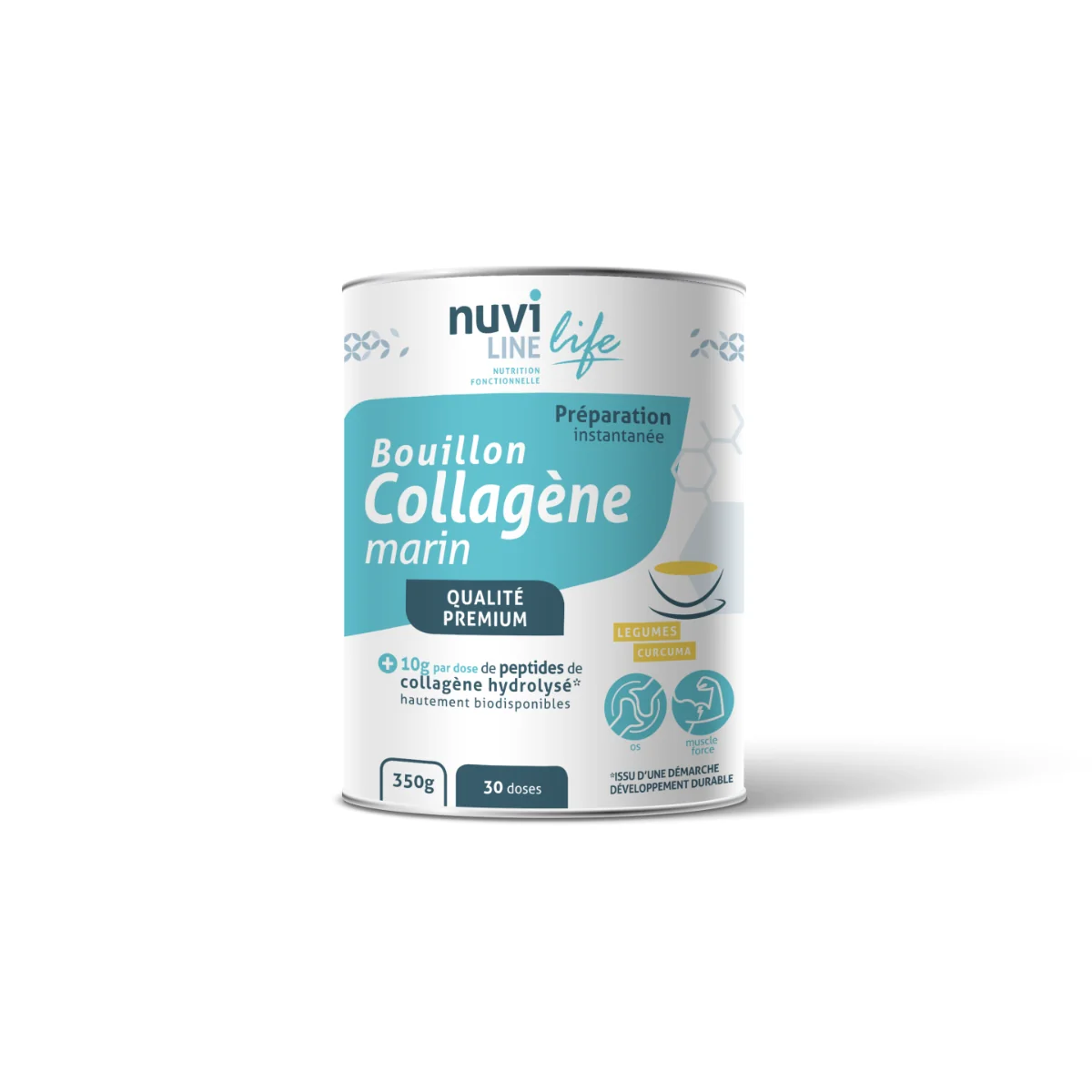 Colagen Marin cu Legume & Turmeric, 350g, Nuviline