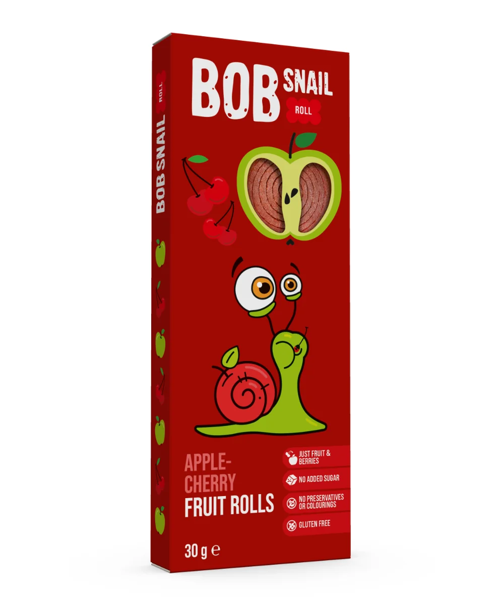 Rulou din mere si cirese, 30g, Bob Snail