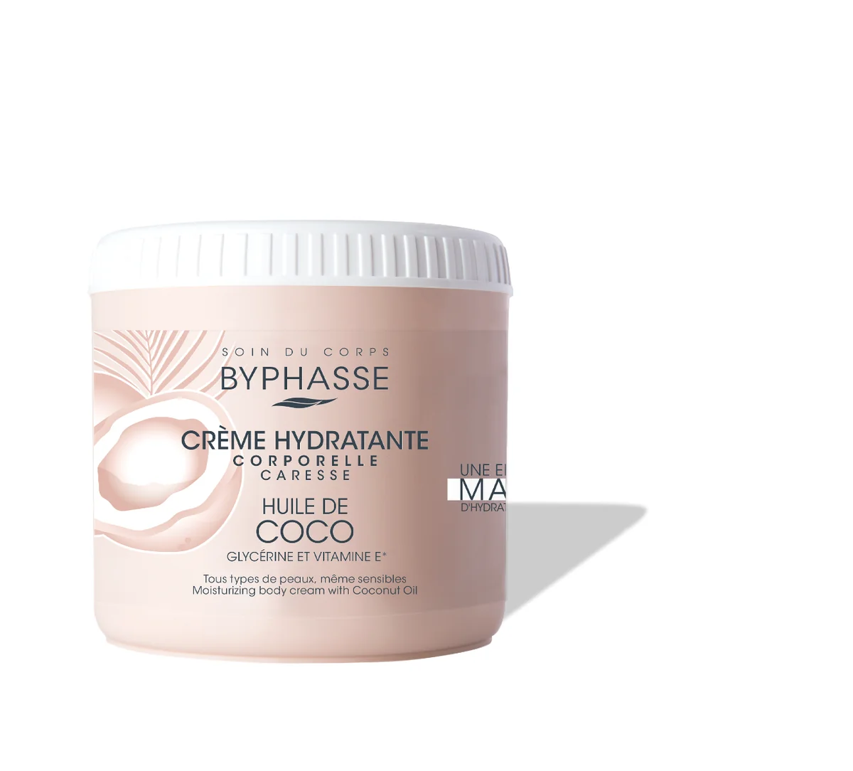 Crema de corp hidratanta cu ulei de cocos, 500ml, Byphasse