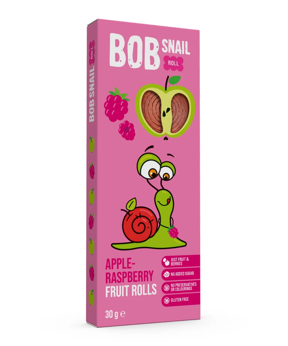 Rulou din mere si zmeura, 30g, Bob Snail