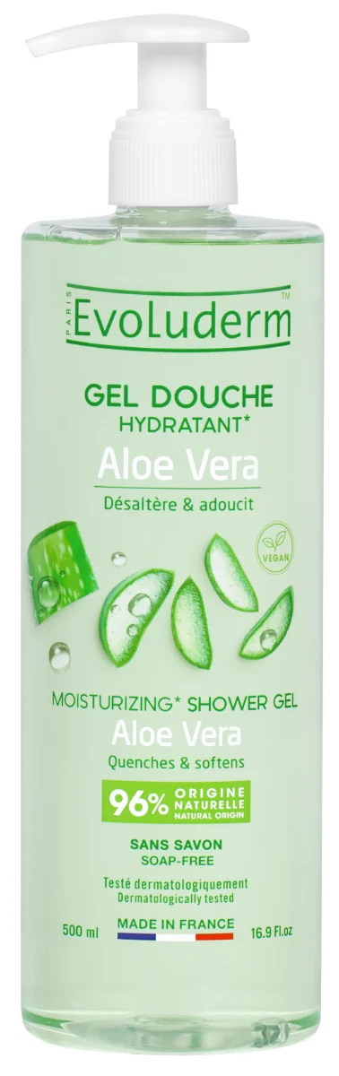 Gel de dus hidratant Aloe Vera, 500ml, Evoluderm