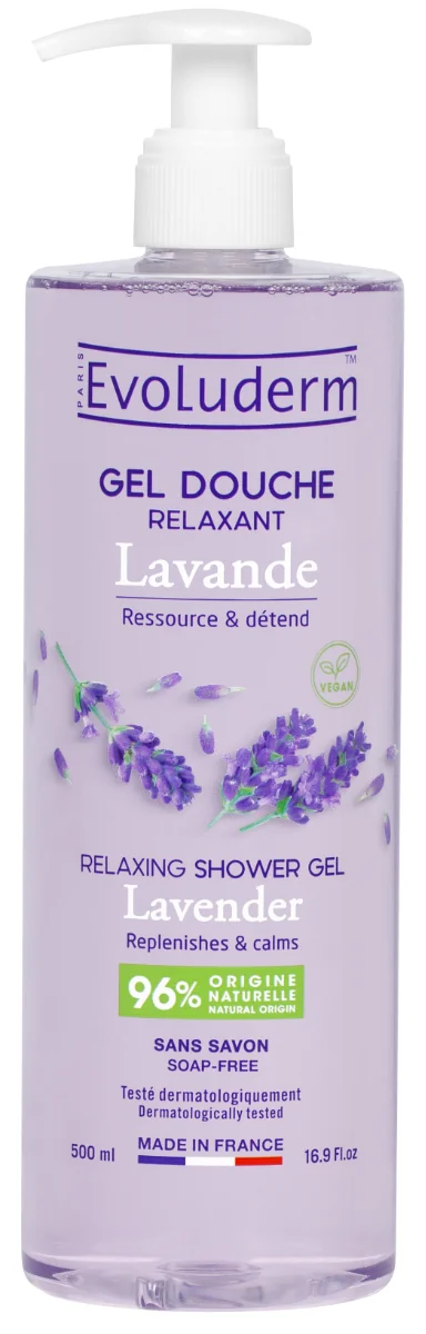 Gel de dus relaxant Lavande, 500ml, Evoluderm