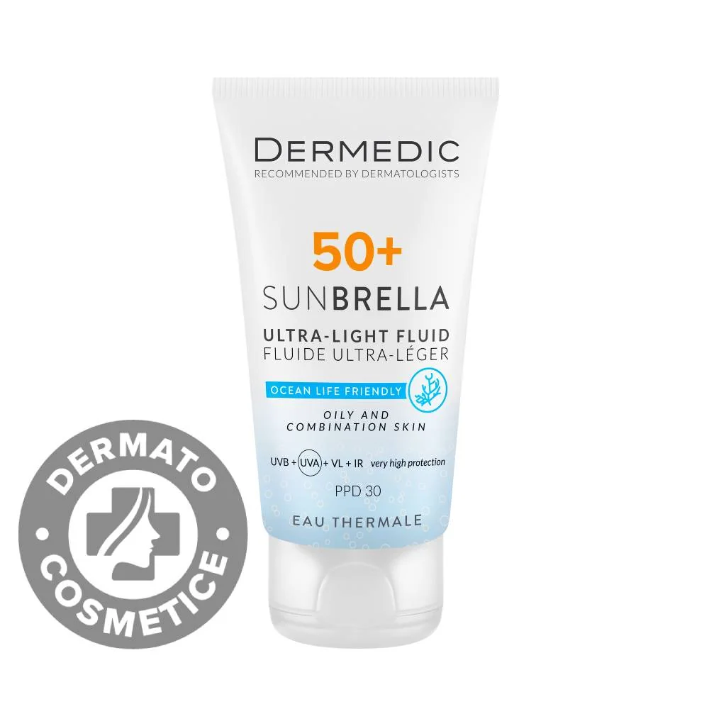 Fluid pentru ten gras si mixt SPF50+ ultra light Sunbrella, 40ml, Dermedic