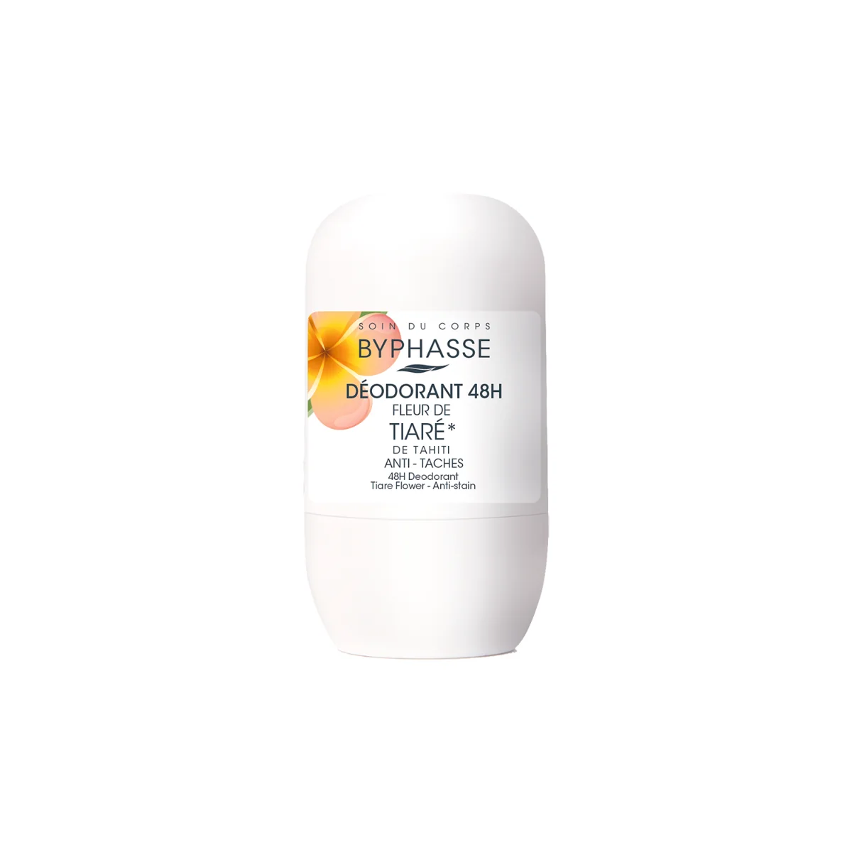 Deodorant roll-on 48h cu Flori de Tiare, 50ml, Byphasse