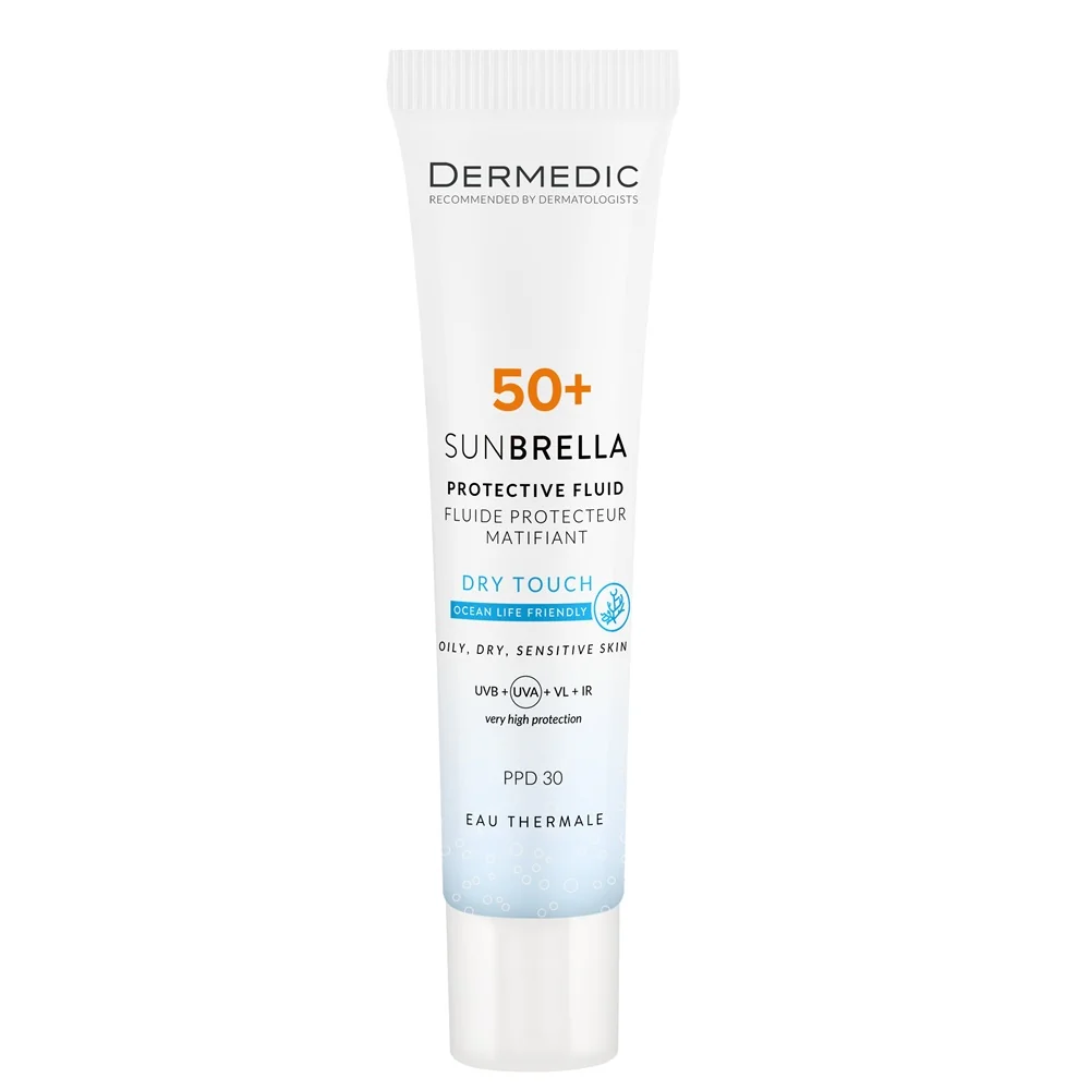 Protectie solara cu SPF 50+ pentru fata matifianta Sunbrella, 40ml, Dermedic