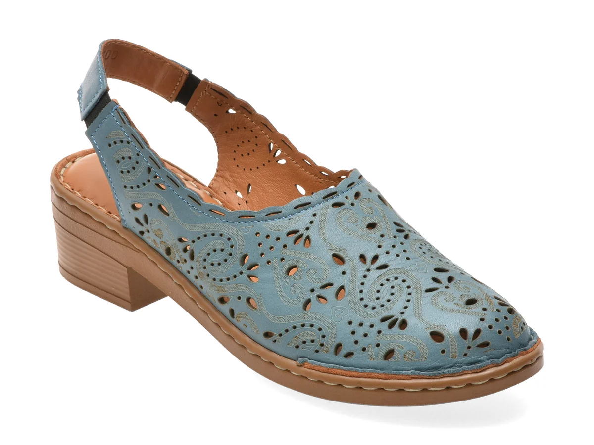 Pantofi FLAVIA PASSINI albastri, K9500, din piele naturala