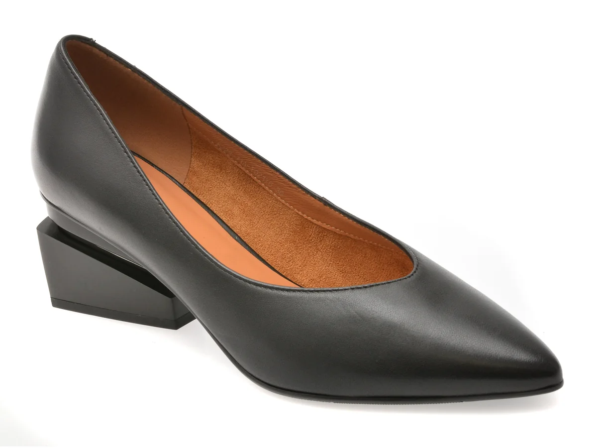 Pantofi eleganti EPICA negri, E22971, din piele naturala