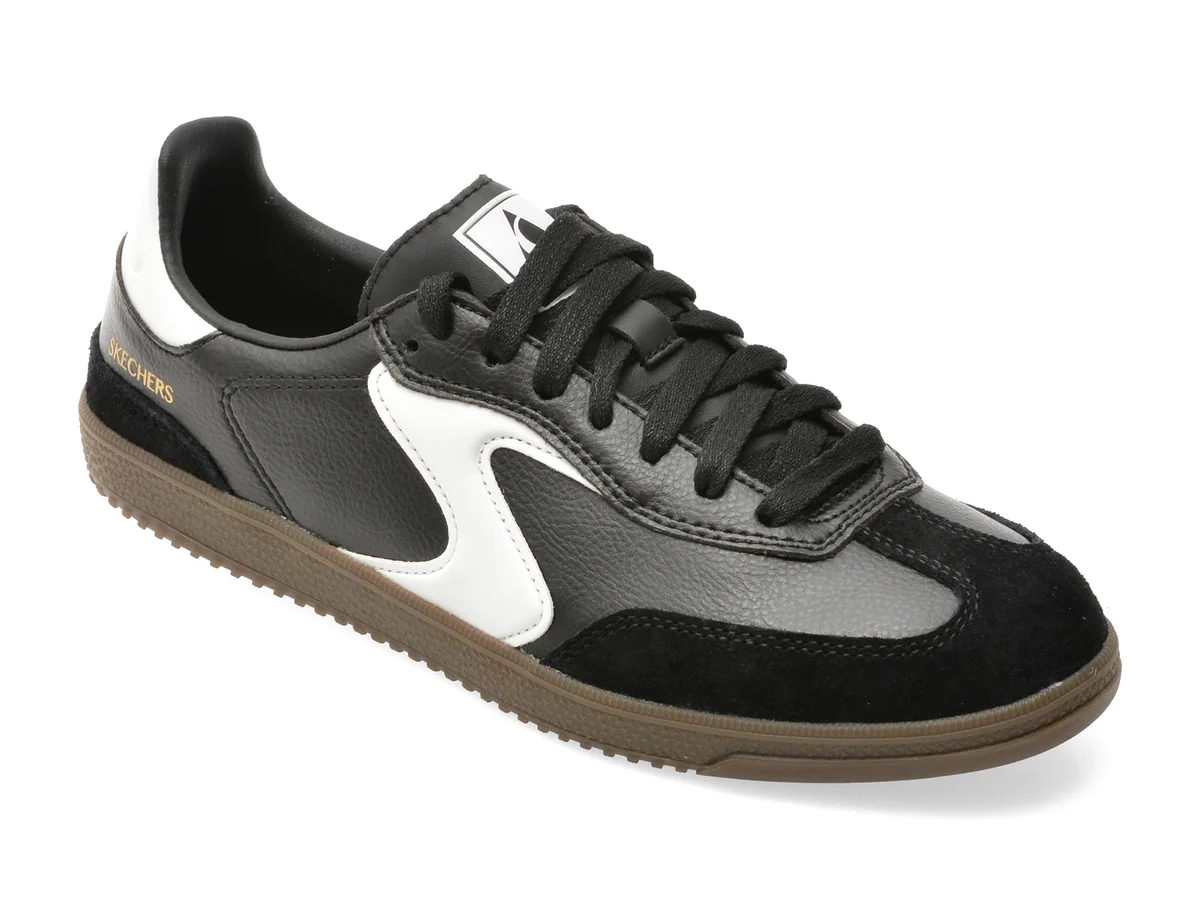 Pantofi sport SKECHERS negri, HOTSHOT, din piele naturala