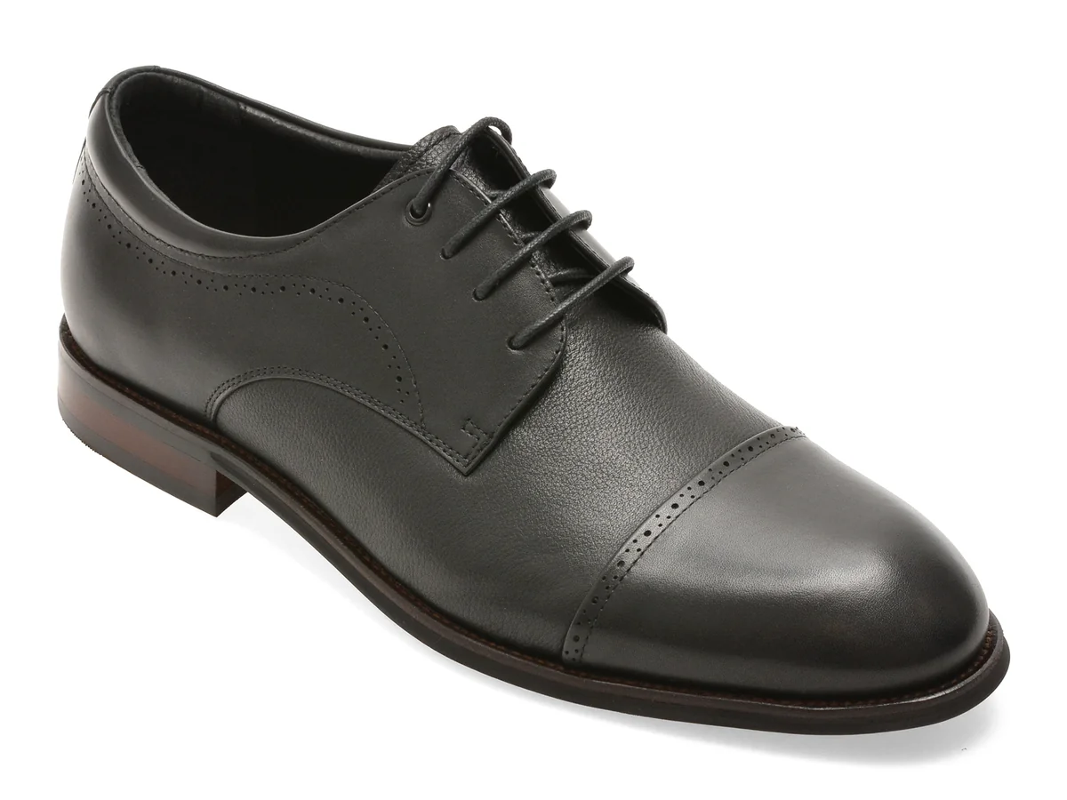 Pantofi eleganti EPICA negri, RT112A, din piele naturala