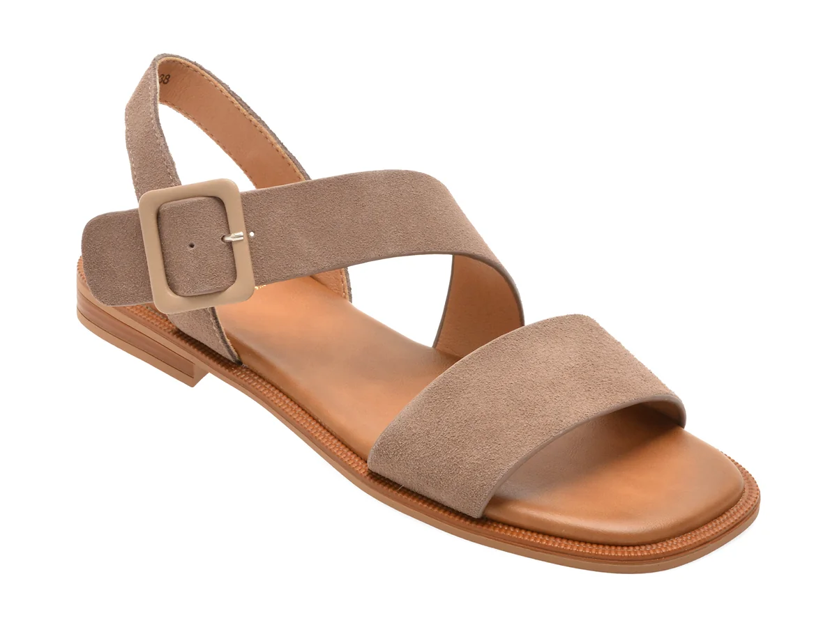 Sandale FLAVIA PASSINI gri, 35K6, din piele intoarsa