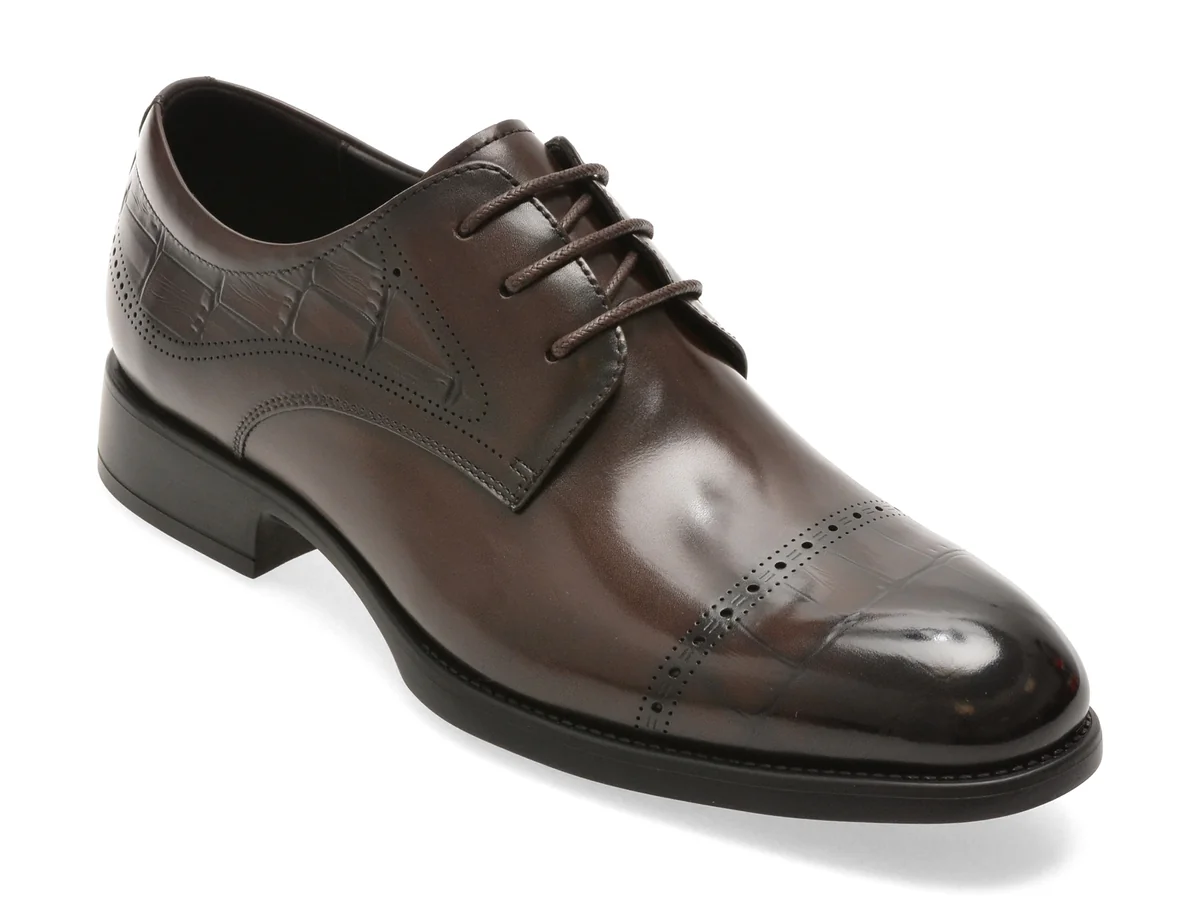 Pantofi eleganti EPICA PREMIUM maro, TMA145, din piele naturala