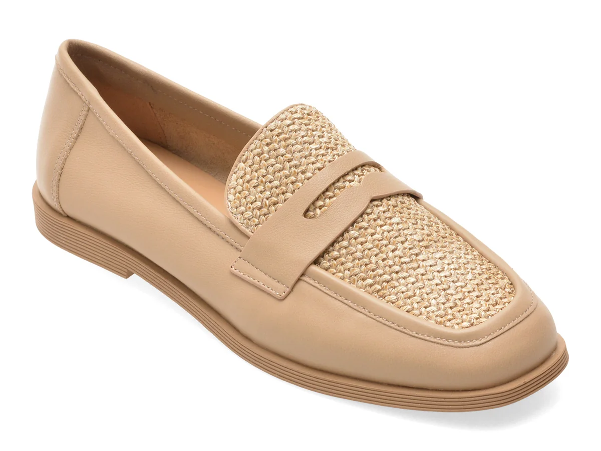 Mocasini EPICA bej, 1313G31, din piele naturala