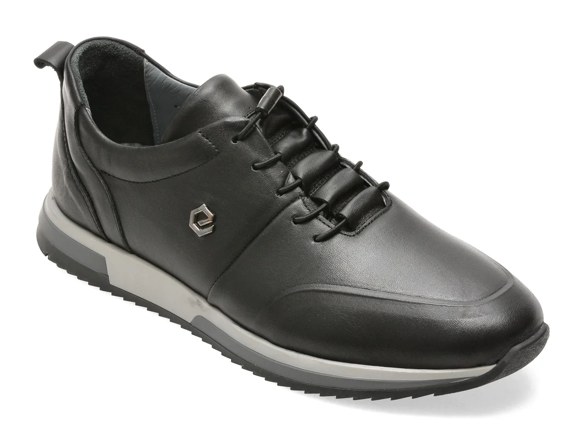 Pantofi sport BITE THE BULLET negri, NR244, din piele naturala