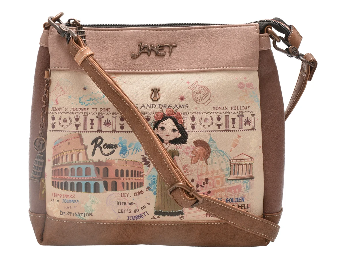 Geanta JANET DENESE multicolor, 075B, din piele ecologica