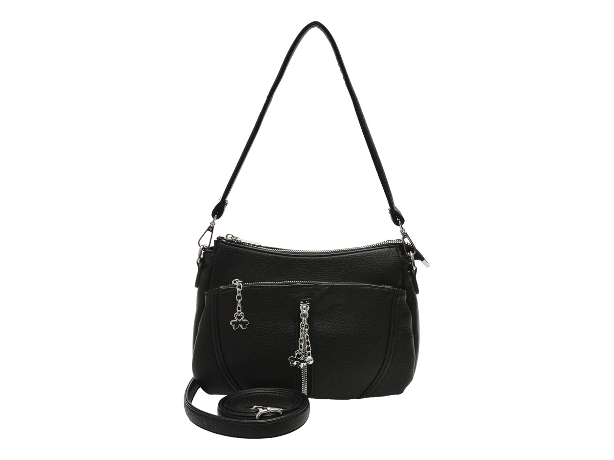 Geanta FLAVIA PASSINI neagra, 9632, din piele ecologica