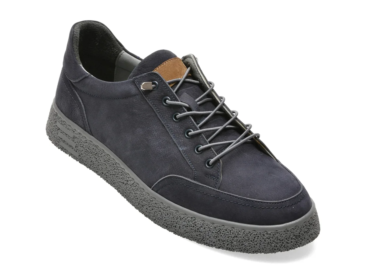 Pantofi sport BITE THE BULLET bleumarin, RW1138, din nabuc