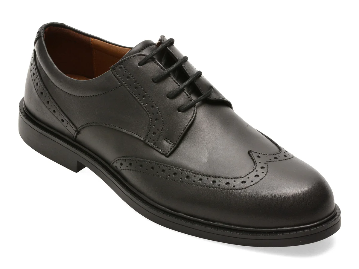 Pantofi eleganti BITE THE BULLET negri, RM108, din piele naturala