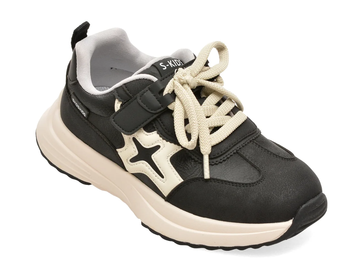 Pantofi sport SELECTION KIDS negri, 61088, din piele ecologica