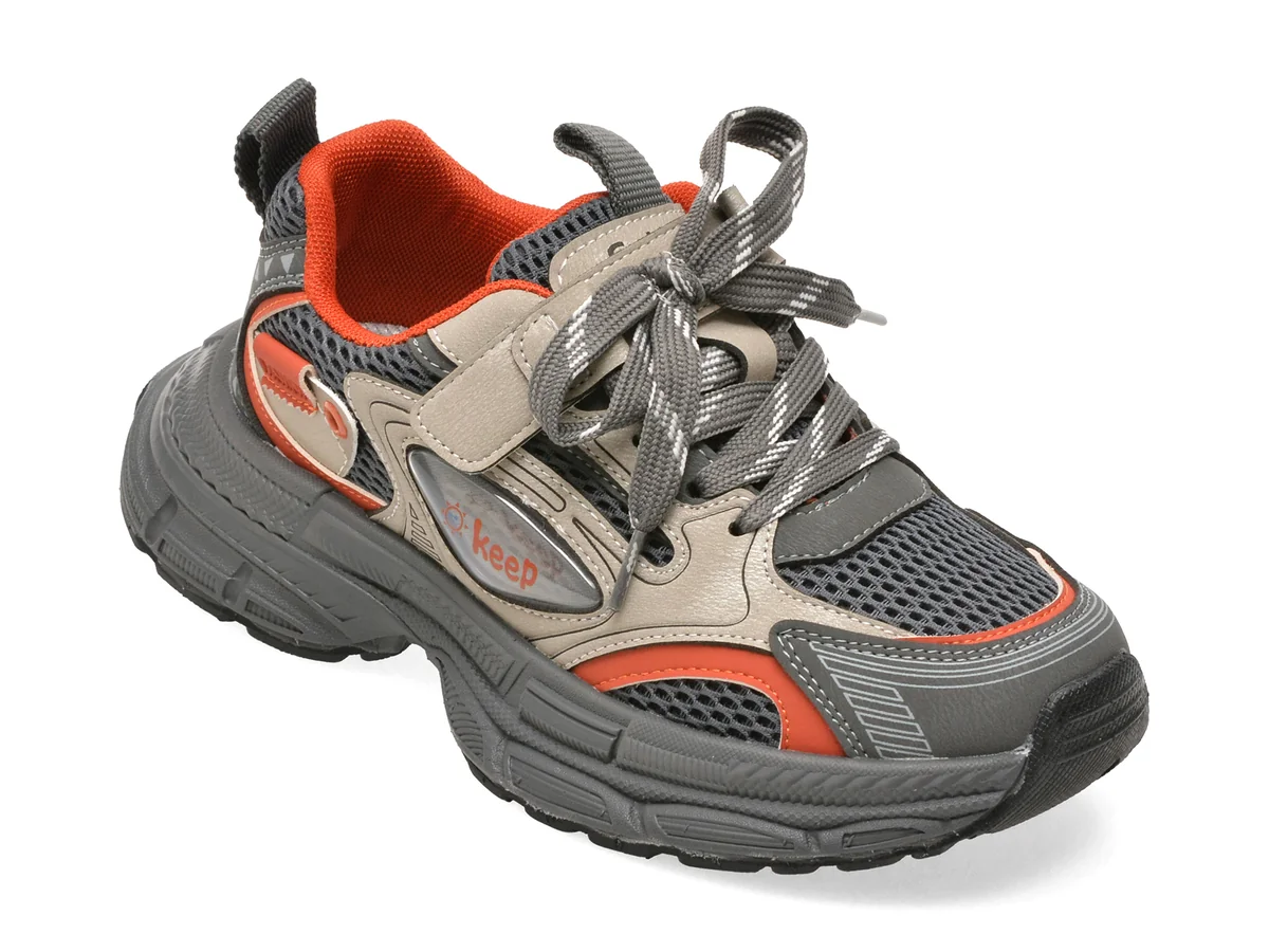 Pantofi sport SELECTION KIDS gri, 61090, din piele ecologica