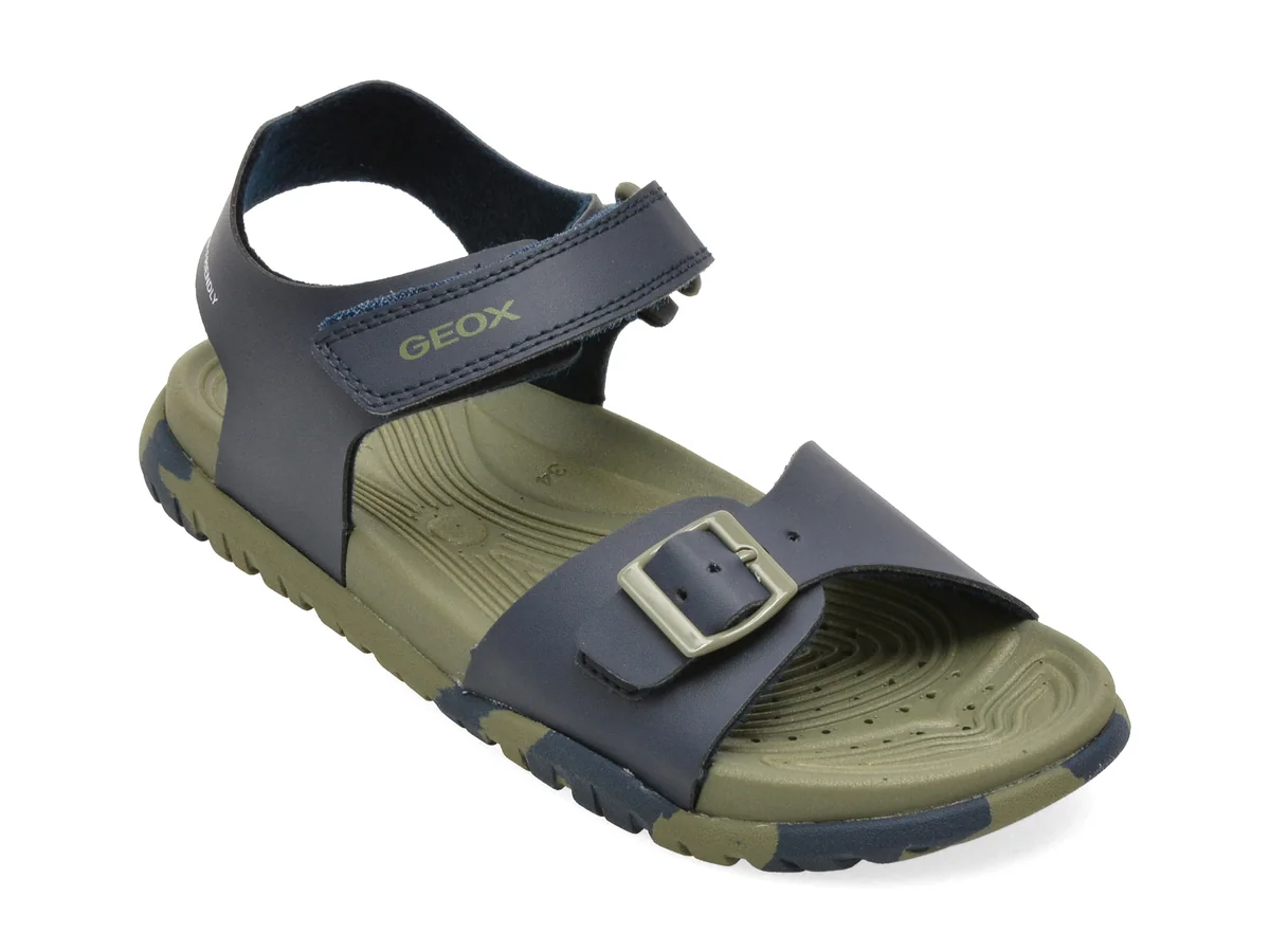 Sandale GEOX bleumarin, J35HMA, din piele ecologica