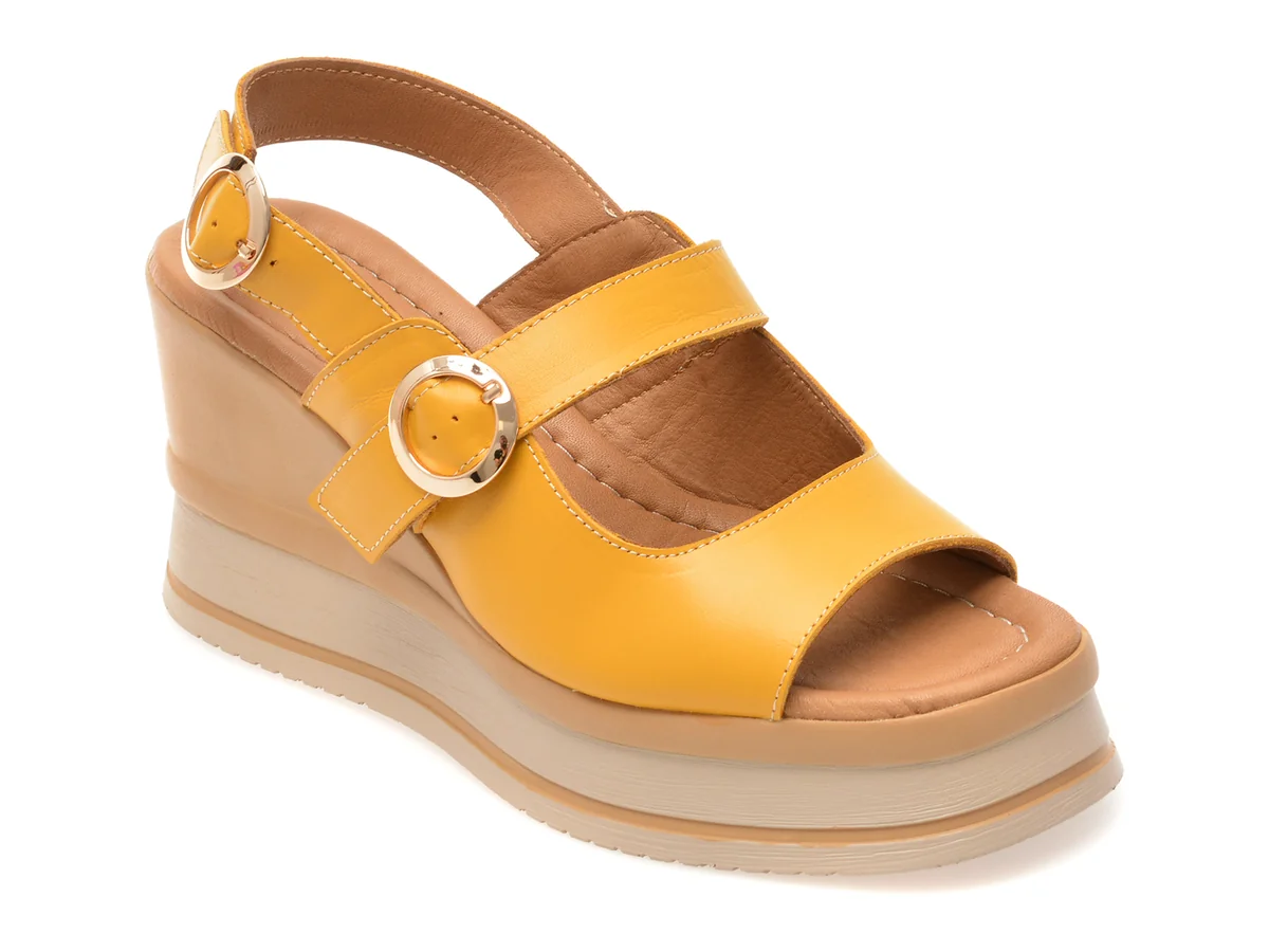 Sandale GOLD DEER, 22086, din piele naturala