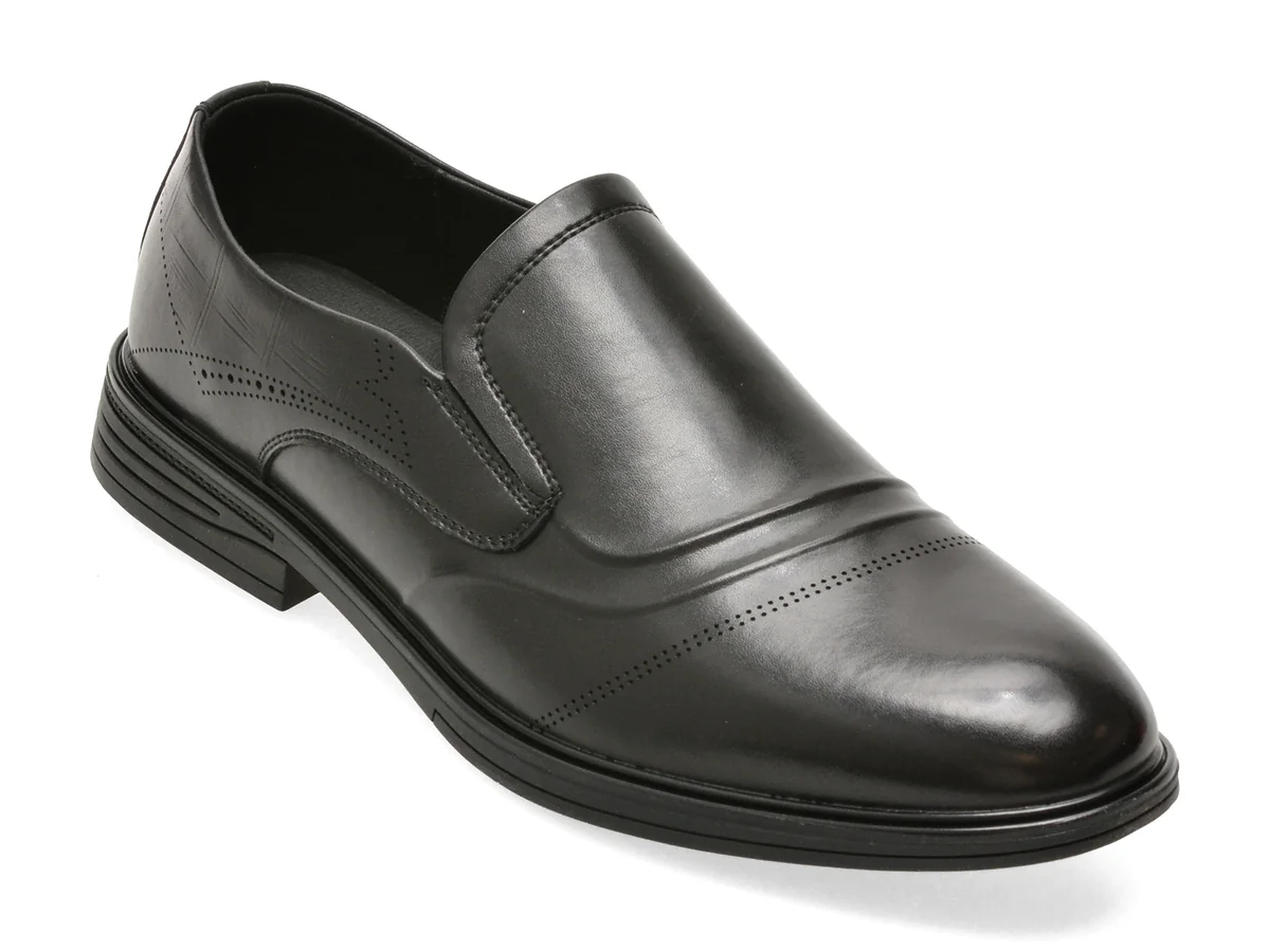 Pantofi eleganti BITE THE BULLET negri, T86191, din piele naturala
